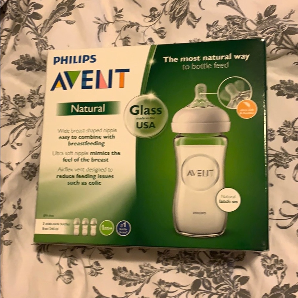 Phillips Glass Baby Bottles set of 3